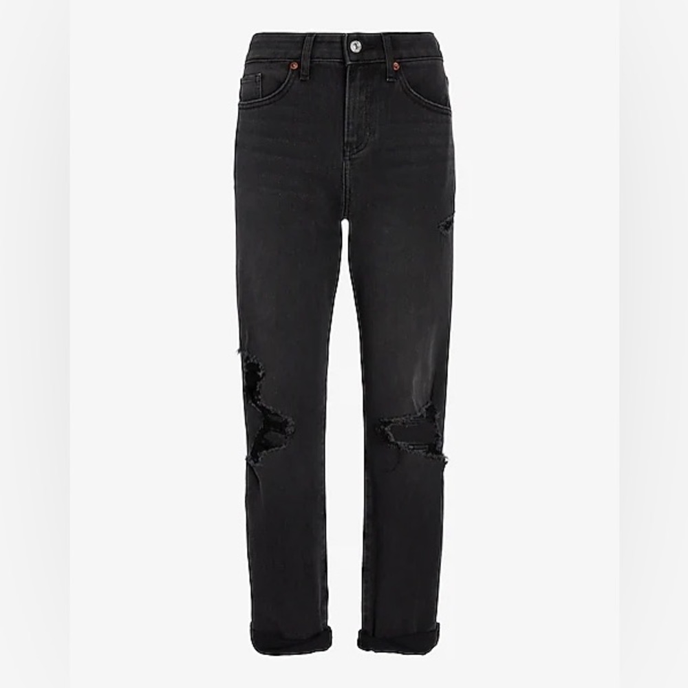 Express Ripped Boyfriend Jeans - Picture 4 of 10